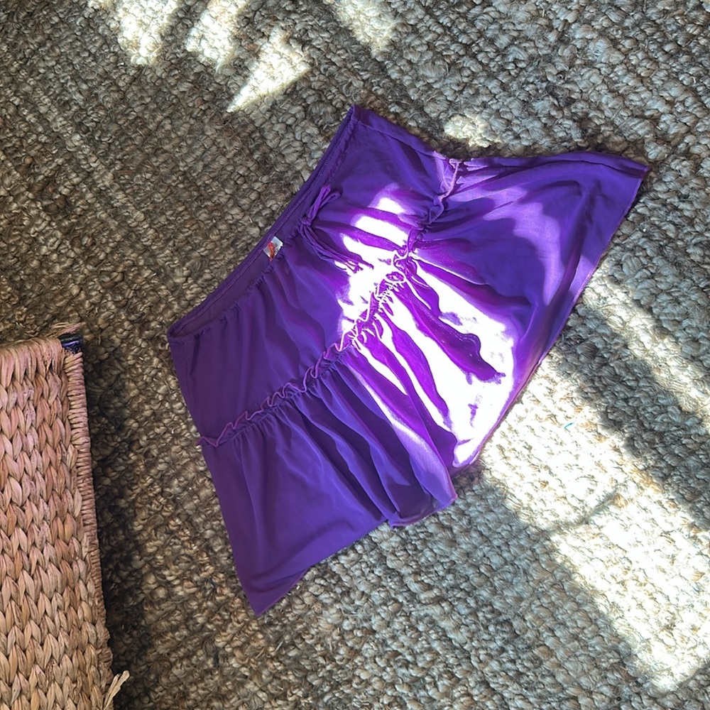 Apollo Swim Purple Mesh Swim Skirt Size Medium - Picture 3 of 7